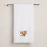 BYFT Embroidered For You Personalised Cotton Towel - Christmas - Gingerbread Bell Cookie Design High Quality Embroidery Perfect For Gifting