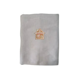 BYFT Embroidered For You Personalised Cotton Towel - Christmas - Gingerbread House Cookie Design High Quality Embroidery Perfect For Gifting