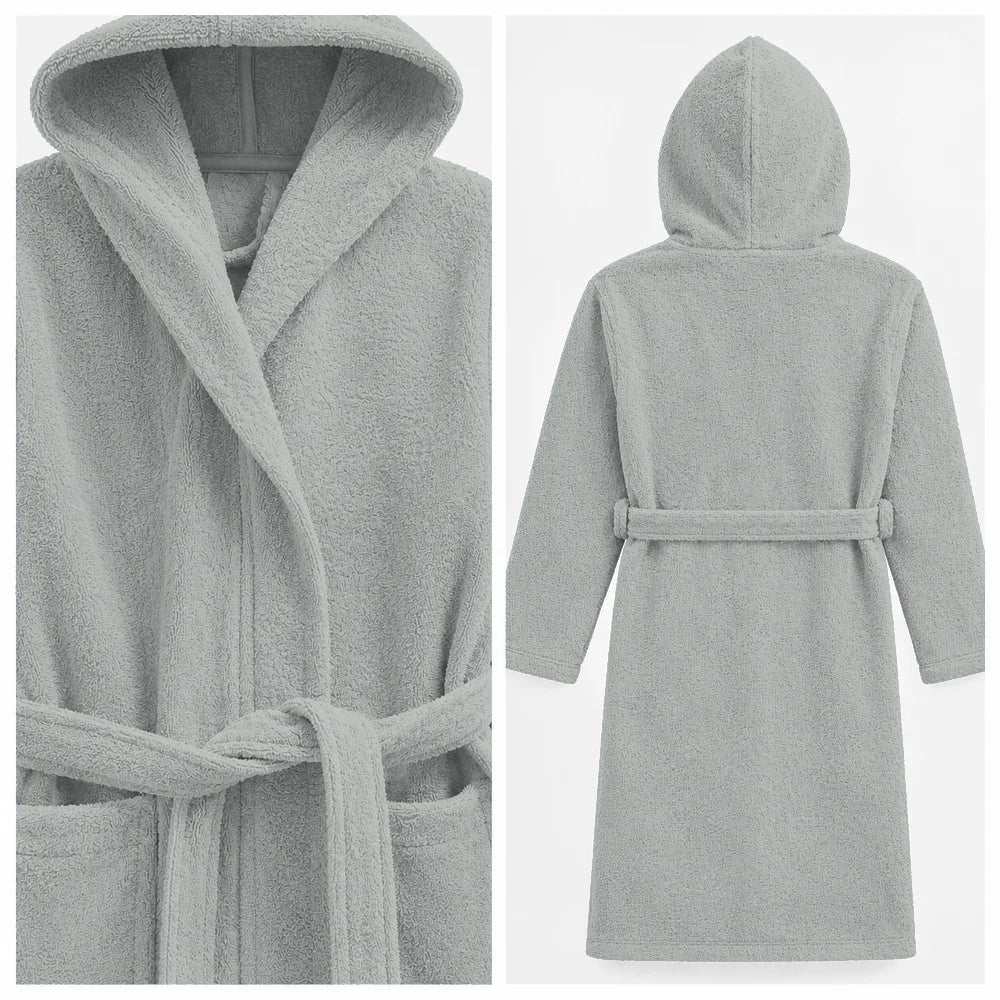 BYFT Daffodil Kids Hooded Bathrobe Luxury Cotton Soft, Absorbent, Quick-Dry