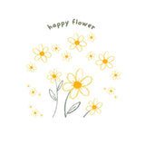 BYFT Whimsical Floral Tote Bag – “Happy Flower” Daisy Reusable Tote | Eco-Friendly Daily Carry Bag (Set of 1)