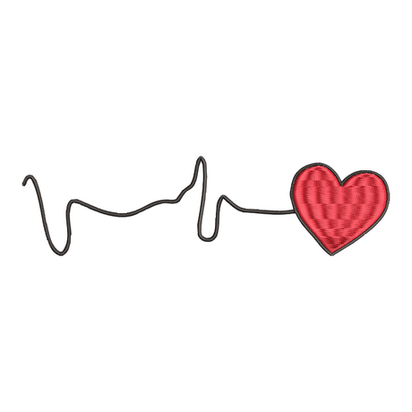 BYFT Embroidered For You Heart Beat Valentine Designed Male T-Shirt