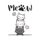 BYFT Cute Stacked Cats Tote Bag – “Hi Meow” Kitten Reusable Tote | Eco-Friendly Daily Carry Bag (Set of 1)