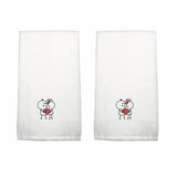 BYFT Embroidered For You Personalised Couple Towel - Him & her with Heart Design High Quality Embroidery Perfect For Gifting