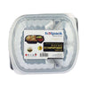 Hotpack Black Base 2 Compartment Container with Lid - 5 Pcs | Lunch Box Style