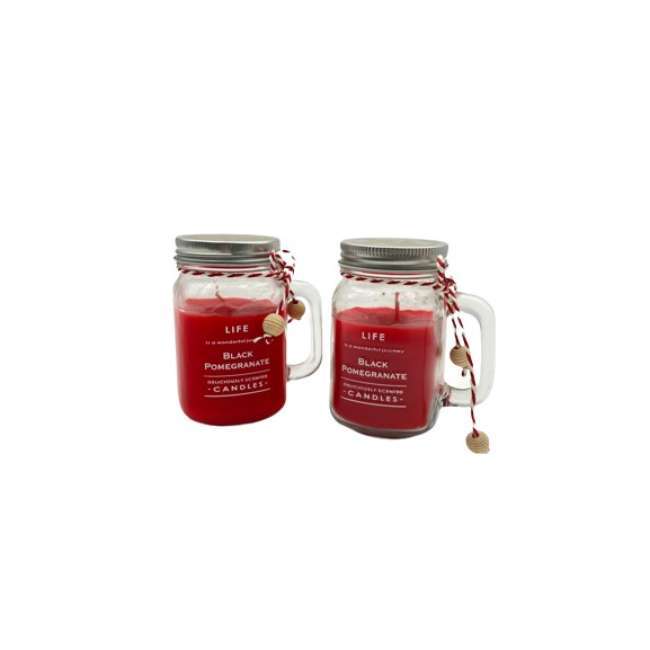 BYFT Scented Jar Candle - Black Pomegranate | Luxury Aromatherapy Candle for Home & Gifting