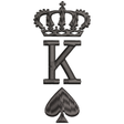 BYFT Embroidered For You Crown King Spades Valentine Designed Male T-Shirt