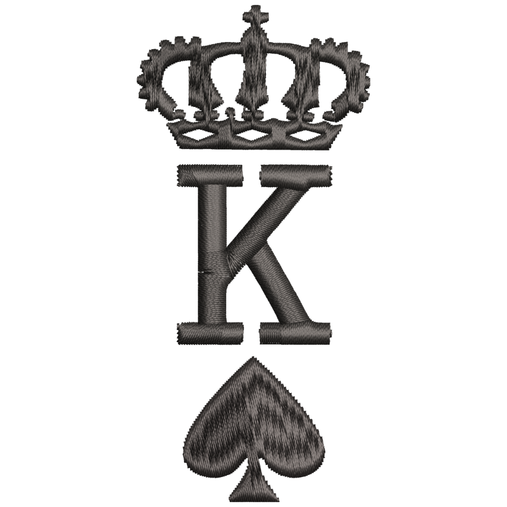 BYFT Embroidered For You Crown King Spades Valentine Designed Male T-Shirt