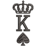 BYFT Embroidered For You Crown King Spades Valentine Designed Male T-Shirt