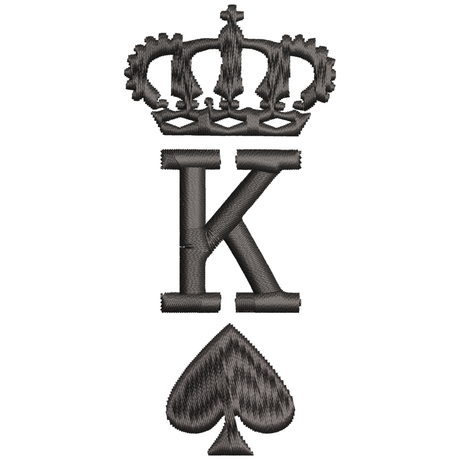 BYFT Embroidered For You Crown King Spades Valentine Designed Male T-Shirt