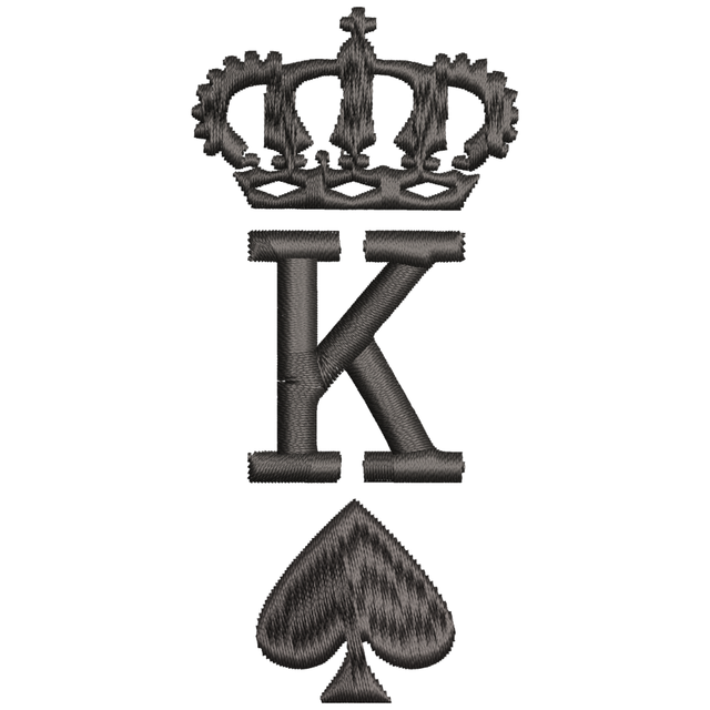 BYFT Embroidered For You Crown King Spades Valentine Designed Male T-Shirt