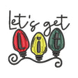 BYFT Embroidered For You Personalised Cotton Towel - Christmas - Let's Get Lit Christmas Lights Design High Quality Embroidery Perfect For Gifting