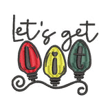 BYFT Embroidered For You Personalised Cotton Towel - Christmas - Let’s Get Lit Christmas Lights Design High Quality Embroidery Perfect For Gifting