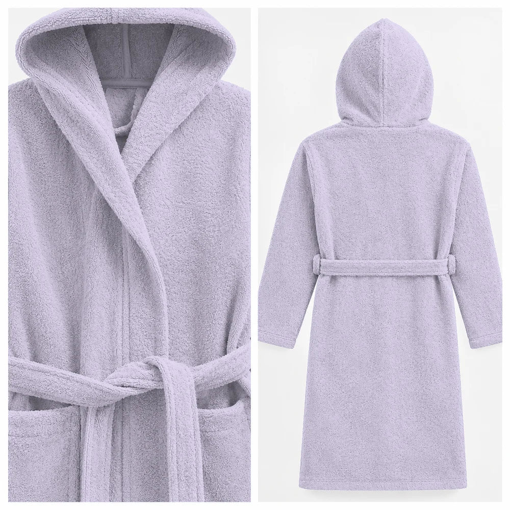 BYFT Daffodil Kids Hooded Bathrobe Luxury Cotton Soft, Absorbent, Quick-Dry