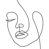 BYFT Minimalist Face Art Tote Bag – “Line of Being” One-Line Printed Reusable Tote | Eco-Friendly Daily Carry Bag (Set of 1)