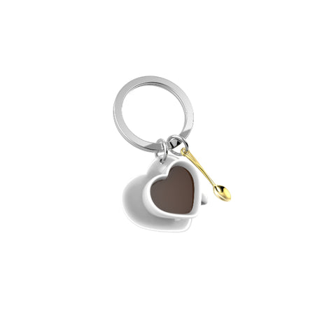 Metalmorphose Coffee Lover Keyholder - Stylish Coffee Cup Metal Keychain for Coffee Enthusiasts