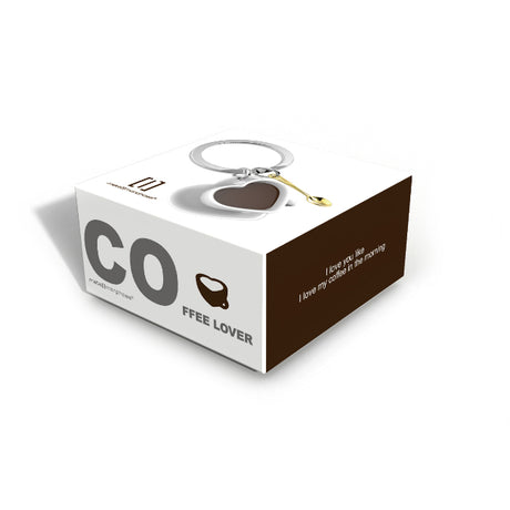 Metalmorphose Coffee Lover Keyholder - Stylish Coffee Cup Metal Keychain for Coffee Enthusiasts