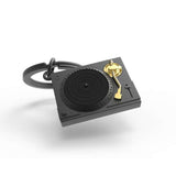 Metalmorphose Turntable Keyholder - Vintage DJ Turntable Metal Keychain for Music Lovers
