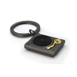 Metalmorphose Turntable Keyholder - Vintage DJ Turntable Metal Keychain for Music Lovers