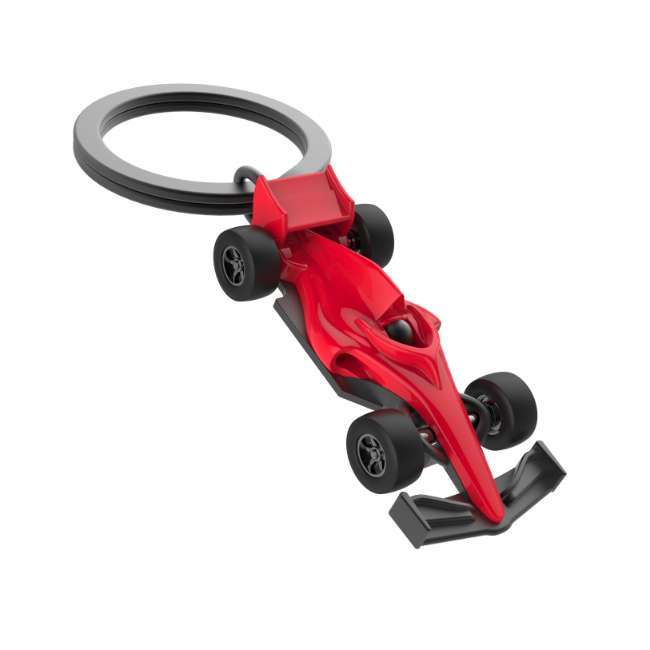 Metalmorphose Formula Racer Keyholder - Dynamic Formula Racing Car Metal Keychain for Motorsport Enthusiasts