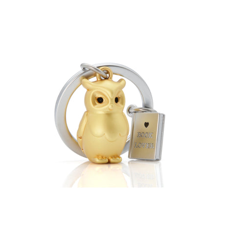 Metalmorphose Owl & Book Keyholder - Wise Owl and Book Metal Keychain for Book Lovers
