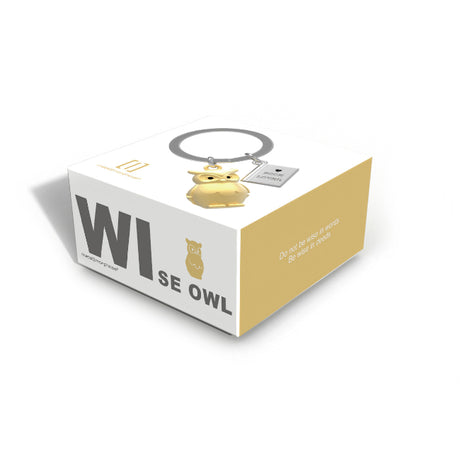 Metalmorphose Owl & Book Keyholder - Wise Owl and Book Metal Keychain for Book Lovers