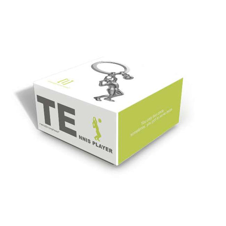 Metalmorphose Tennis Keyholder - Stylish Tennis Racket Metal Keychain for Sports Fans