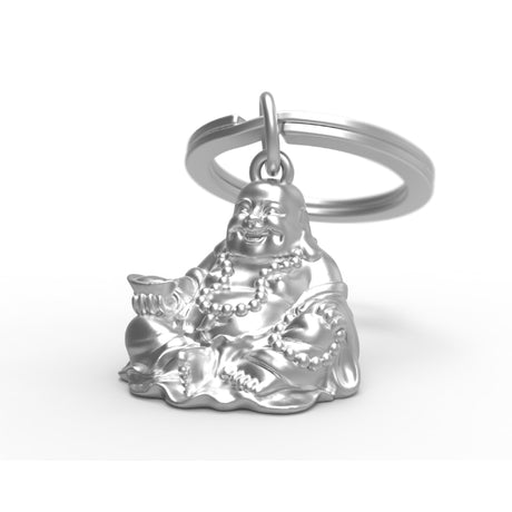 Metalmorphose Buddha Keyholder - Spiritual Buddha Metal Keychain for Mindfulness and Peace