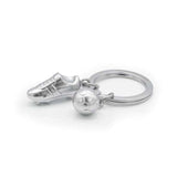 Metalmorphose Football Sports Keychain - Premium Metal Keyring for Football Fans