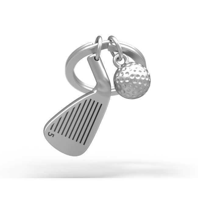 Metalmorphose Golf Club Keychain - Premium Sports Metal Keyring for Golf Enthusiasts