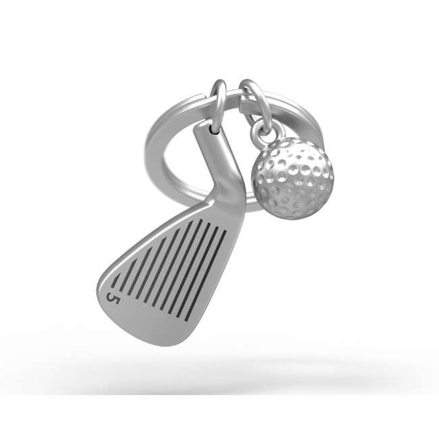 Metalmorphose Golf Club Keychain - Premium Sports Metal Keyring for Golf Enthusiasts