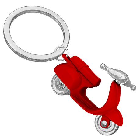 Metalmorphose Red Scooter Keyholder - Vibrant Red Scooter Metal Keychain for Scooter Lovers
