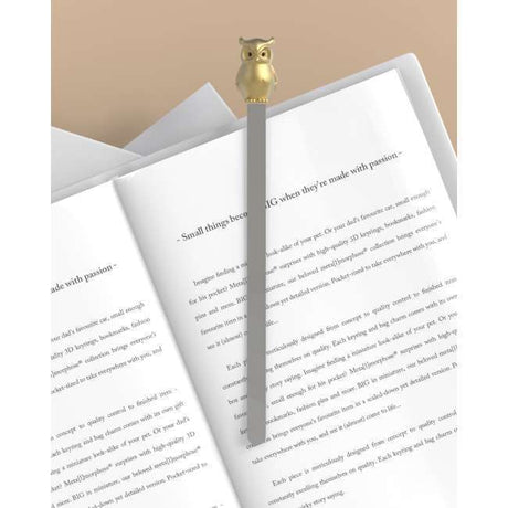 Metalmorphose Owl Bookmark - Wise Owl-Shaped Metal Bookmark for Book and Nature Enthusiasts