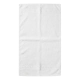 BYFT Magnolia Hand Towel | White Greek Jacquard Dobby Design | Luxury - Soft, Absorbent, Quick-Dry Bath Linen