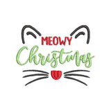 BYFT Embroidered For You Personalised Cotton Towel - Christmas - Meowy Christmas Cat Design High Quality Embroidery Perfect For Gifting