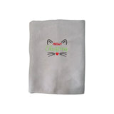 BYFT Embroidered For You Personalised Cotton Towel - Christmas - Meowy Christmas Cat Design High Quality Embroidery Perfect For Gifting