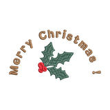 BYFT Embroidered For You Personalised Cotton Towel - Christmas - Merry Christmas Holly Wreath Arc Design High Quality Embroidery Perfect For Gifting