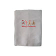 BYFT Embroidered For You Personalised Cotton Towel - Christmas - Merry Christmas Icons (Snowman + Candy Cane + Gingerbread + Tree) Design High Quality Embroidery Perfect For Gifting