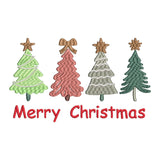 BYFT Embroidered For You Personalised Cotton Towel - Christmas - Merry Christmas Trees - 4 Styles- Design High Quality Embroidery Perfect For Gifting