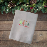 BYFT Embroidered For You Personalised Cotton Towel - Christmas - Merry Christmas Trees - 4 Styles- Design High Quality Embroidery Perfect For Gifting