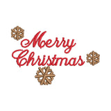 BYFT Embroidered For You Personalised Cotton Towel - Christmas - Merry Christmas with Snowflakes Design High Quality Embroidery Perfect For Gifting