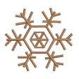BYFT Embroidered For You Personalised Cotton Towel - Christmas - Minimal Snowflake Line Design High Quality Embroidery Perfect For Gifting