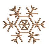 BYFT Embroidered For You Personalised Cotton Towel - Christmas - Minimal Snowflake Line Design High Quality Embroidery Perfect For Gifting