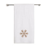BYFT Embroidered For You Personalised Cotton Towel - Christmas - Minimal Snowflake Line Design High Quality Embroidery Perfect For Gifting