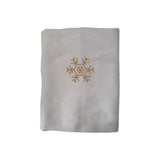BYFT Embroidered For You Personalised Cotton Towel - Christmas - Minimal Snowflake Line Design High Quality Embroidery Perfect For Gifting