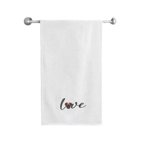 BYFT Embroidered For You Personalised Cotton Towel - Minnie Love Design High Quality Embroidery Perfect For Gifting