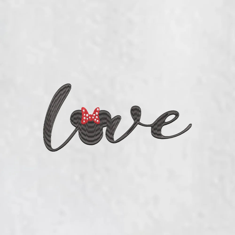 BYFT Embroidered For You Personalised Cotton Towel - Minnie Love Design High Quality Embroidery Perfect For Gifting
