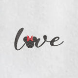 BYFT Embroidered For You Personalised Cotton Towel - Minnie Love Design High Quality Embroidery Perfect For Gifting