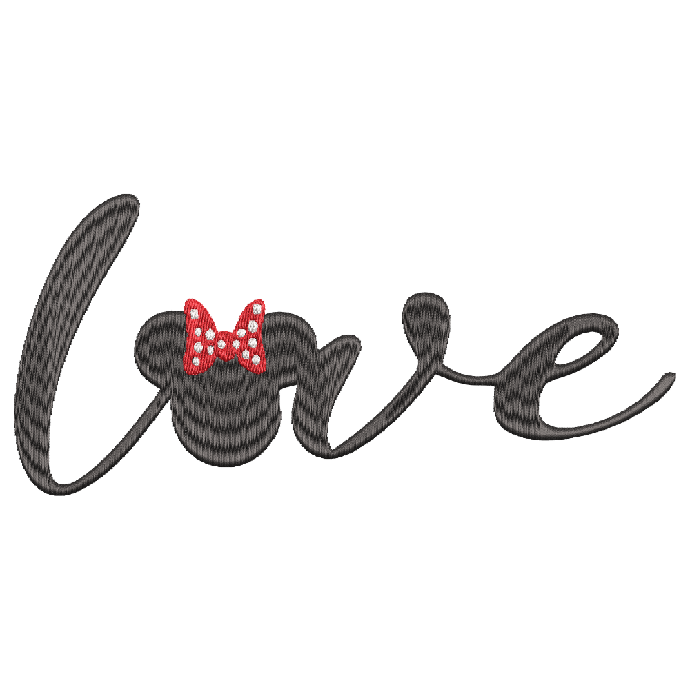 BYFT Embroidered For You Minnie Love Valentine Designed Female T-Shirt