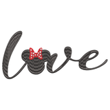 BYFT Embroidered For You Minnie Love Valentine Designed Female T-Shirt