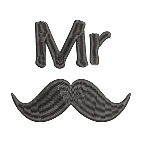 BYFT Embroidered For You Mr. Moustache Valentine Designed Male T-Shirt